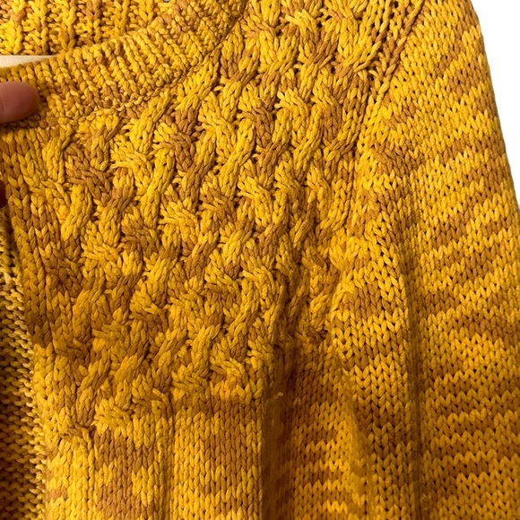 Anthropologie Sparrow Lodi Cardigan Mustard Yellow Tan Space Dye Size Small - Picture 5 of 12